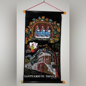 Santuario SS. Trinità Black Decorative Wall Tapestry